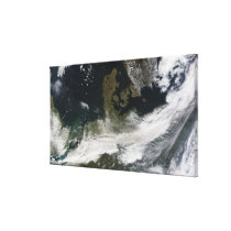 Ash plume from Eyjafjallajokull Volcano canvas prints