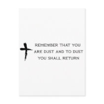 Ash Wednesday Postcard