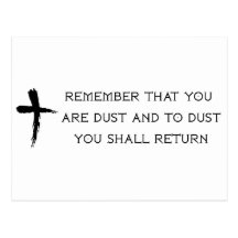 Ash Wednesday Postcard