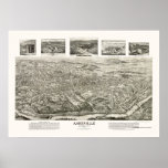 Asheville, NC Panoramic Map - 1912 posters
