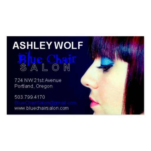 Ashley pour le salon bleu de chaise modèles de cartes de visite