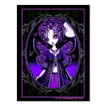 "Ashly" Purple Butterfly Moon Fairy Postcard