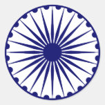 Ashoka Chakra, India flag Round Sticker