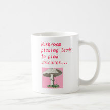 ashroom, Mushroom picking leads to pink unicorn... Mugs