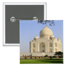 Asia, India, Uttar Pradesh, Agra. The Taj 7 Pinback Buttons