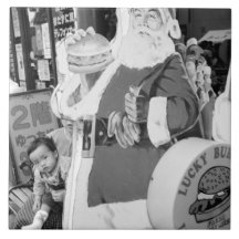 Asia, Japan, Hakodate. Santa Claus in Japan Tiles