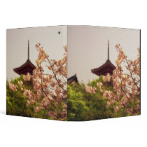 Asia, Japan, Kyoto, Kiyomizu temple in spring 3 Ring Binder