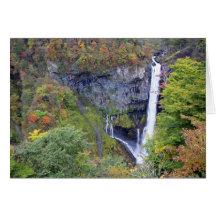 Asia, Japan, Nikko. Kegon waterfall of Nikko, a Cards