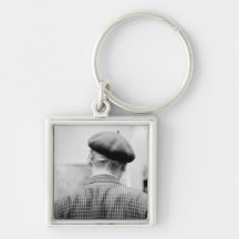 Asia, Japan, Tokyo. Man with Beret, Tokyo Metro Key Chain