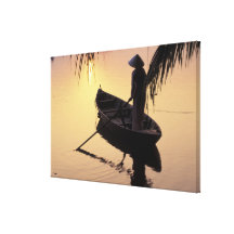 Asia, Vietnam, Mekong Delta, Can Tho. Evening Stretched Canvas Prints