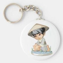 Asian Boy Keychain