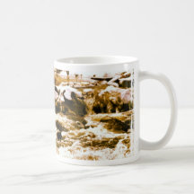 Asian Bridge with calm waters Mugs