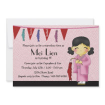 Asian Cutie - Birthday Party Invitation