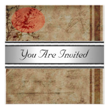 Asian Feel Birthday Party Invitation