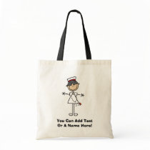 Asian Female Stick Figure Nurse T-shirts and Gifts Canvas Bags