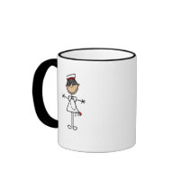 Asian Female Stick Figure Nurse T-shirts and Gifts Coffee Mugs