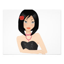 Asian Girl Personalized Invitation