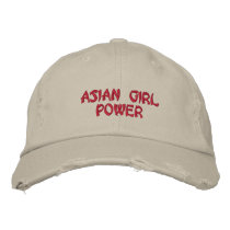 Asian Girl Power Baseball Cap