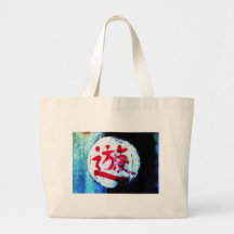 Asian graffiti tote bags