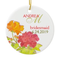 Asian Peony Theme Wedding Bridesmaid Gift Ornament