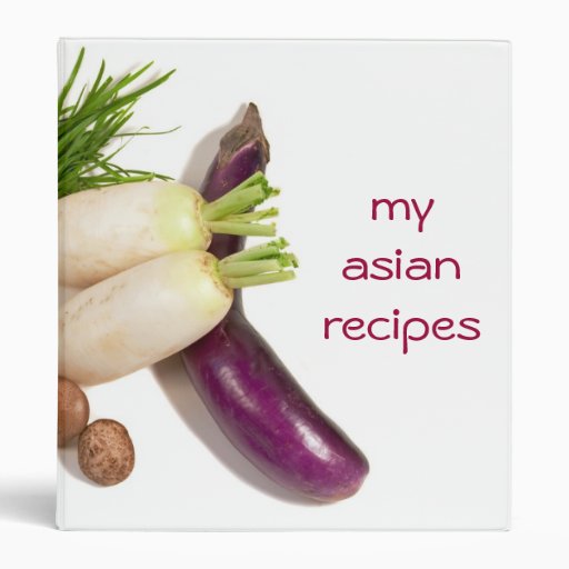 asian recipe book vinyl binder