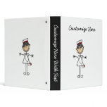 Asian Stick Figure Nurse T-shirts and Gifts Binder