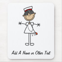 Asian Stick Figure Nurse T-shirts and Gifts Mouse Pads