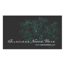 Asian Themed Tree Design Business Cards