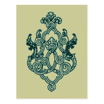 ASIAN TRIBAL TATTOO DESIGN BUDDHIST HINDU POST CARDS