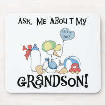 Ask About My Grandson Tshirts and Gifts Mousepads