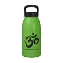 Ask Believe Receive Aluminum Water Bottle