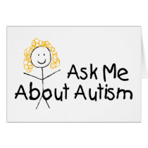 Ask Me About Autism (Girl 1) Card