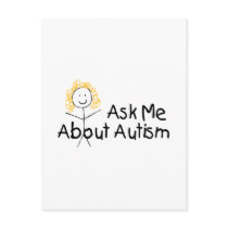 Ask Me About Autism (Girl 1) Post Cards