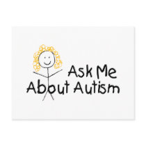 Ask Me About Autism (Girl 1) Post Cards