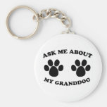 Ask Me About My Granddog Keychain