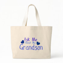 Ask me about my Grandson! Canvas Bag