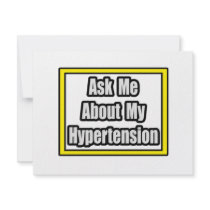 Ask Me About My Hypertension