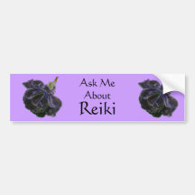Ask Me About Reiki Rose Bumper Sticker