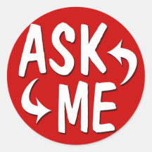 Ask Me Peel & Stick Stickers