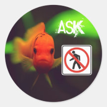 Ask Round Sticker