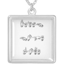 ASL Faith Hope and Love Custom Jewelry