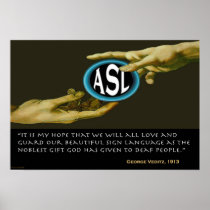 ASL : God's Gift to Deaf People  19" x 13" Print