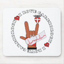 ASL I Love Sign CARDIOLOGY Mousepads