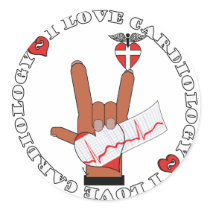 ASL I Love Sign CARDIOLOGY Sticker
