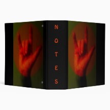 ASL Sign I Love you Vinyl Binders