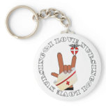 ASL SIGN LANGUAGE I LOVE NURSING HOLD CAP KEYCHAINS