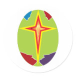 aslan green round sticker