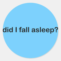 Asleep Round Sticker