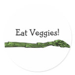 Asparagus spear round stickers