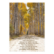 Aspen Alley In Autumn Wedding Custom Invitation